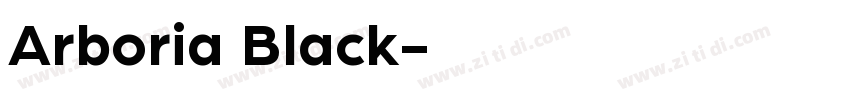 Arboria Black字体转换